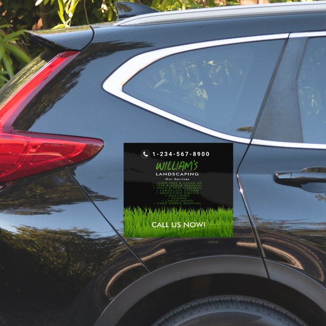 Rasenpflege Landscaping Mowing Cutting Services Aufkleber (Auto Seite)