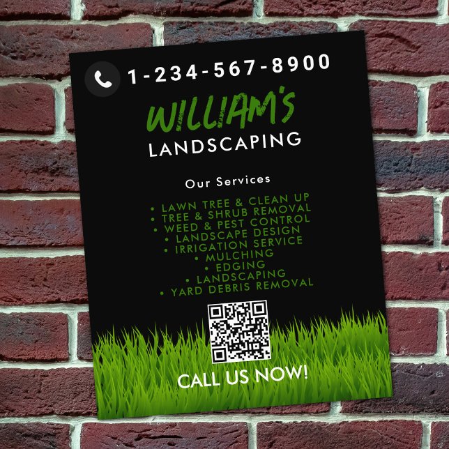 Rasenpflege Landscaping Mowing Cutting Services Flyer (Lawn Care Landscaping Mowing Cutting Services Flyer)