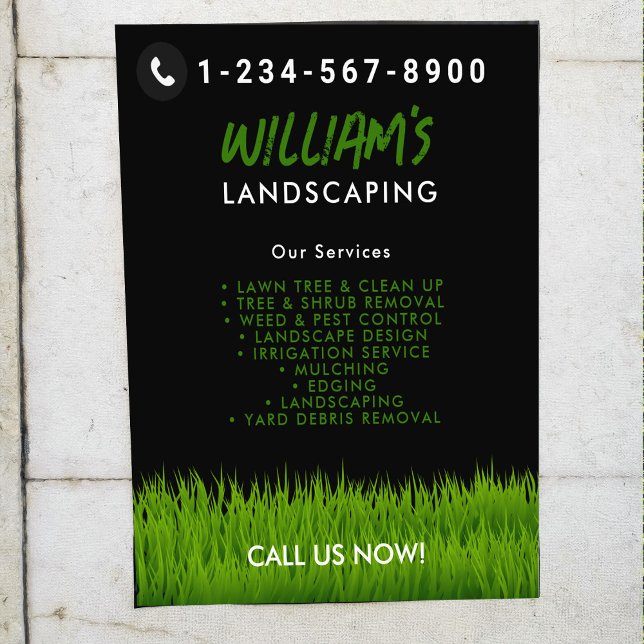 Rasenpflege Landscaping Mowing Cutting Services Flyer (Lawn Care Landscaping Mowing Cutting Services Flyer)