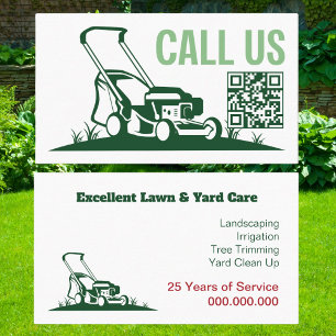 Rasenpflege Landscaping Mowing Visitenkarte