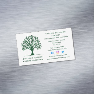Rasenpflege Landscaping Tree Service Social Media Magnetische Visitenkarte