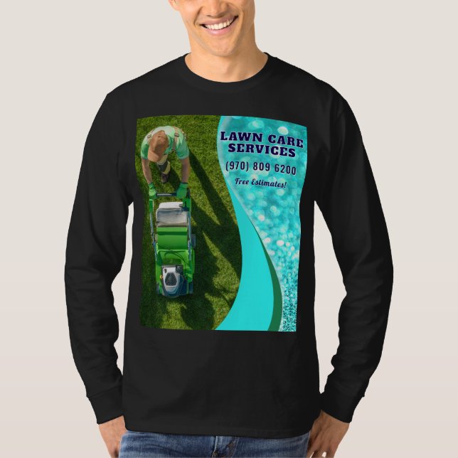 Rasenpflege Landschaften beim Mähen T-Shirt (Vorderseite)