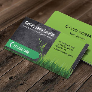 Rasenpflege Landschaftsgärtnern Beruflich Visitenkarte
