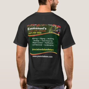 Rasenpflege T - Shirt zum Ausschneiden von Gras