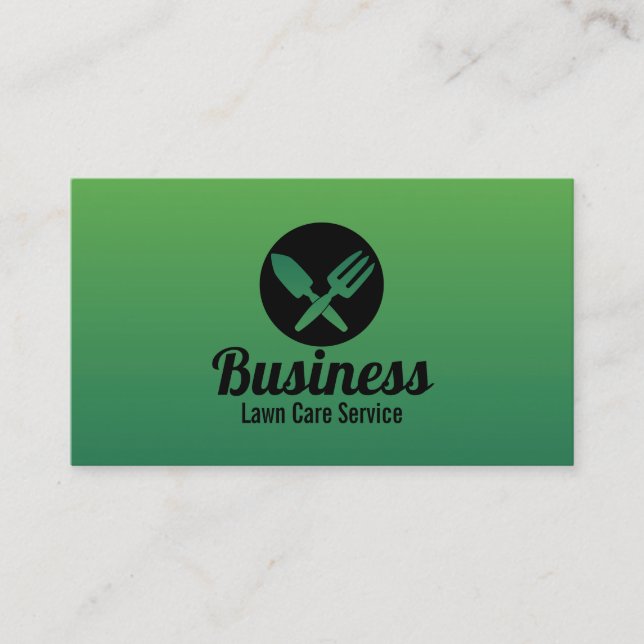 Rasenpflege und Landschaftsgärtnerei im Berufliche Visitenkarte (Vorderseite)