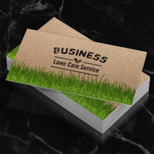 Rasenpflege und Landschaftsschutz Rustikale Kraft Visitenkarte