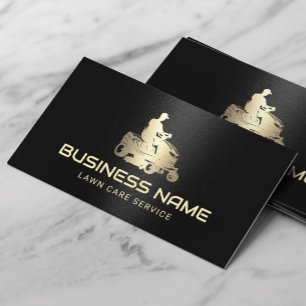 Rasenpflege- und Landschaftsschutzlogo für goldene Visitenkarte