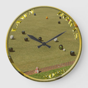 Rasenschalen 2023 Goldmünze, Wall-Uhr Große Wanduhr
