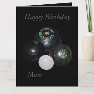 Rasenschüsseln, Happy Birthday Mum Big Card Karte