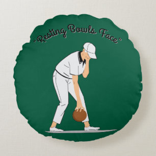 Rasenschüsseln: Ruhige Schüsseln Rundes Kissen