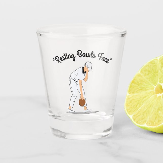 Rasenschüsseln: Ruhige Schüsseln Schnapsglas (Vorderseite)