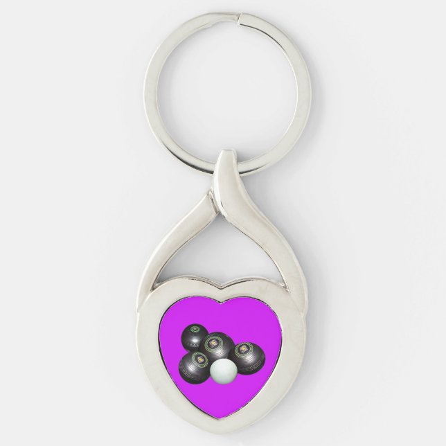 Rasenschüsseln und Kätzchen Lila, Schlüsselanhänger (Vorderseite)