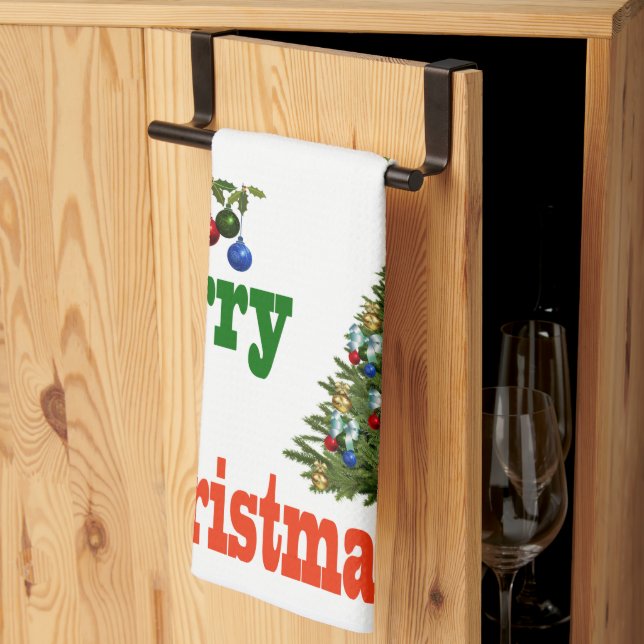 Rasenschüsseln, Weihnachtshandtuch Geschirrtuch (Drittel gefaltet)