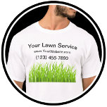 Rasenservice Einfache Shirts<br><div class="desc">Der Rasenservice arbeitet Shirts in einem einfachen Design mit Grasgrafiebild und minimalem Layout, das Sie online anpassen können. Entwickelt für einen Rasen-Service, Landschaftsfotografen oder die Crew der Grundstücksbetreuung für ein kommerzielles Immobilienteam. Bieten Sie diese Shirts Ihrer Crew oder Ihrem Feldteam an.</div>