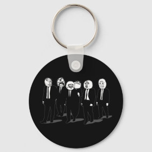 Raserei-Comic meme Gesichtsgehen Schlüsselanhänger