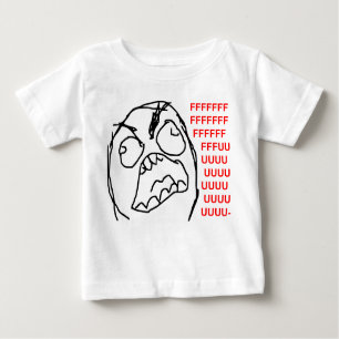 Raserei-Typ verärgertes Fuu Fuuu Raserei-Gesicht Baby T-shirt