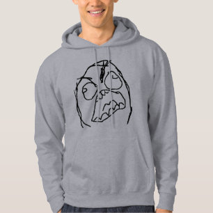 Raserei-Typ verärgertes Fuu Fuuu Raserei-Gesicht Hoodie