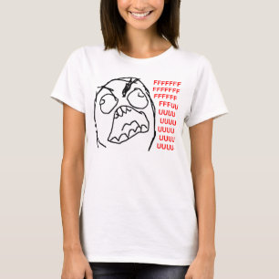 Raserei-Typ verärgertes Fuu Fuuu Raserei-Gesicht T-Shirt