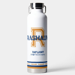 Rashaun-Name bedeutet Sportmonogramm Trinkflasche