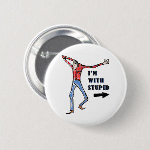 Rasierender, dummer Jackass Button