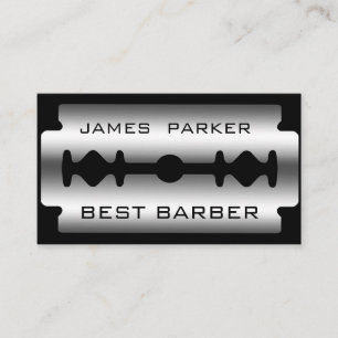 Rasierklingen-Silber-Friseur-moderner Haar-Stylist Visitenkarte
