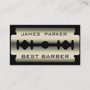 Rasierklingen-Silber-mutiger Friseur-moderner Visitenkarte