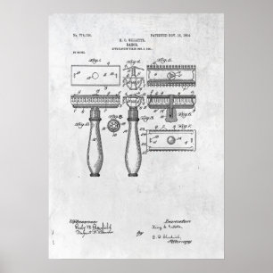 Rasiermesser-Patent-Druck-Plakat 1904 Poster