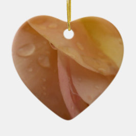 Rasierropfen auf Rose Petals Pink Peach Floral Keramik Ornament