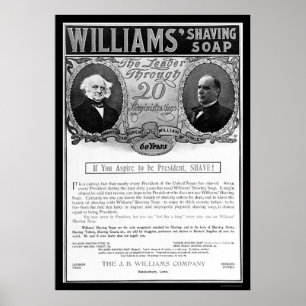 Rasierseife-Anzeige 1901 Williams Poster