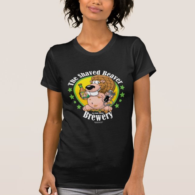 Rasierte Biber-Brauerei T-Shirt (Vorderseite)