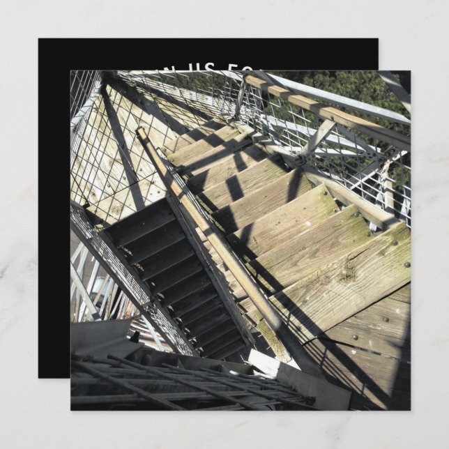 Rasierturm in Eureka Einladung (Vorne/Hinten)