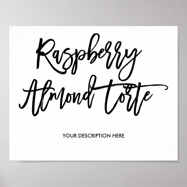 Raspberry Almond Torte Sign Poster (Vorne)