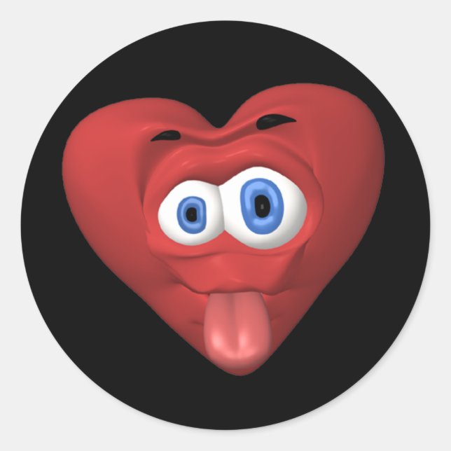 Raspberry Anti-Valentine-Aufkleber Runder Aufkleber (Vorderseite)