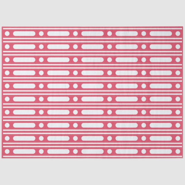 Raspberry Bone Inlay Dots Border Decoupage Paper  Seidenpapier (Vorderseite)