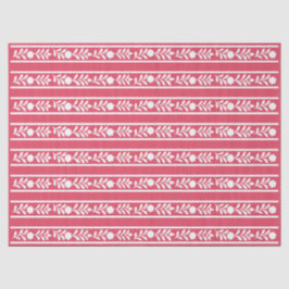 Raspberry Bone Inlay Floral Border Decoupage Paper Seidenpapier