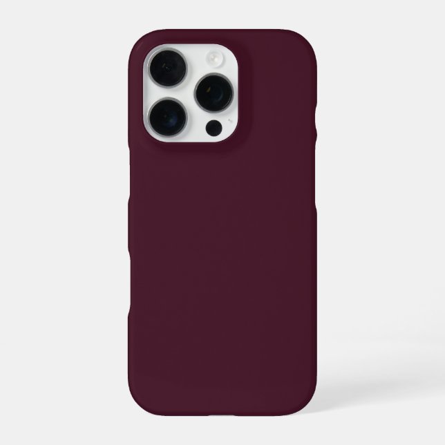 Raspberry Burgundy, Solid Burgundy iPhone Hülle (Rückseite)