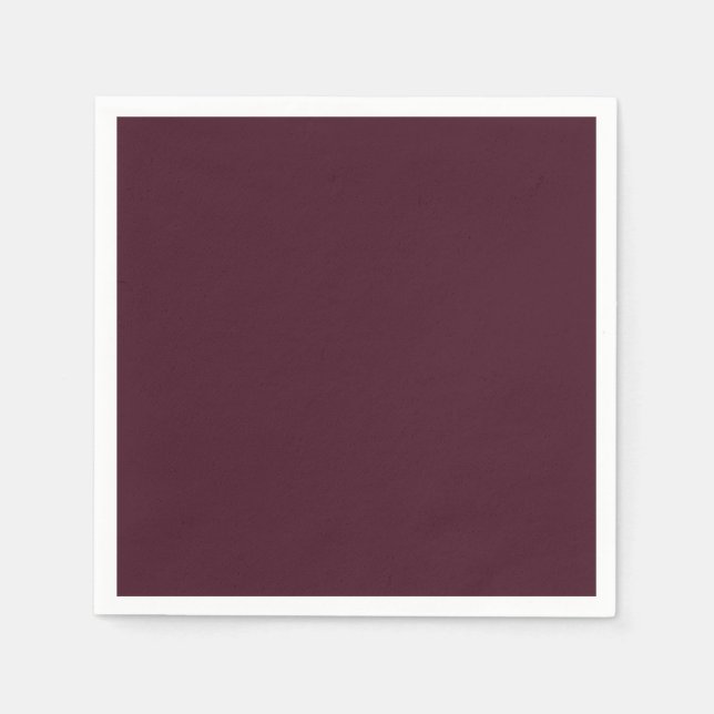 Raspberry Burgundy, Solid Burgundy Serviette (Vorderseite)