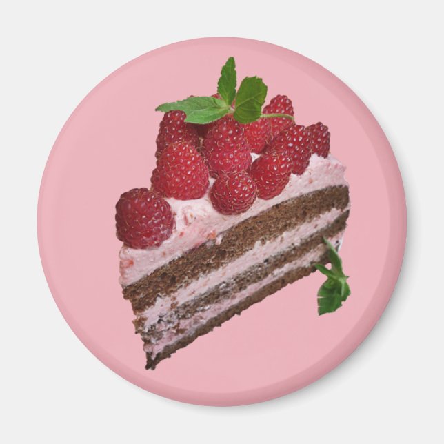 Raspberry Cake Magnet (Vorne)