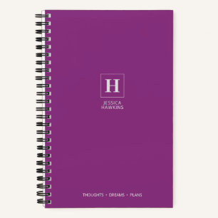 Raspberry Classic Monogram Notizbuch