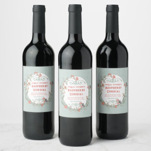 Raspberry Cordial Weinetikett