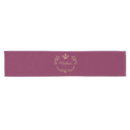 Raspberry Crown Wappen Personalisiert Kurzer Tischläufer