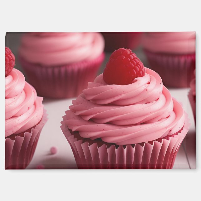 Raspberry Cupcakes Magnet (Vorderseite)