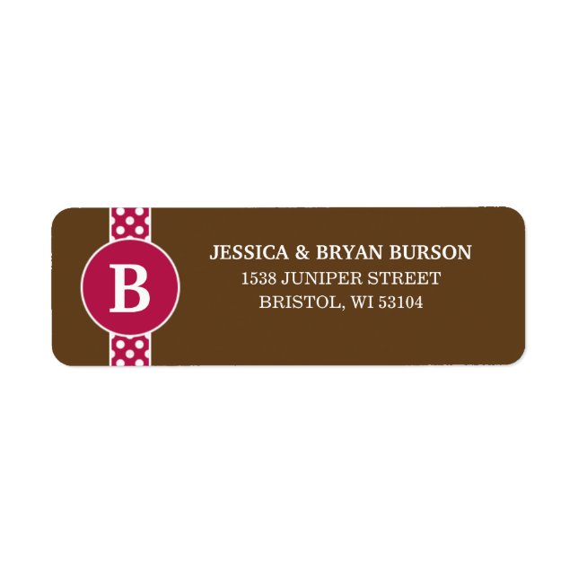 Raspberry Dainty Dots Custom Mit Monogramm Family (Vorne)