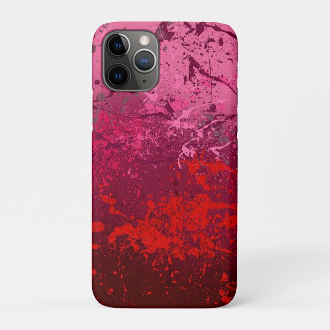 Raspberry Flurry: Abstract spatter art Case-Mate iPhone Hülle (Rückseite)