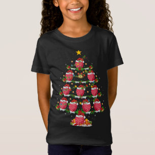 Raspberry Fruit Lover Xmas Lighting Raspberry Chri T-Shirt