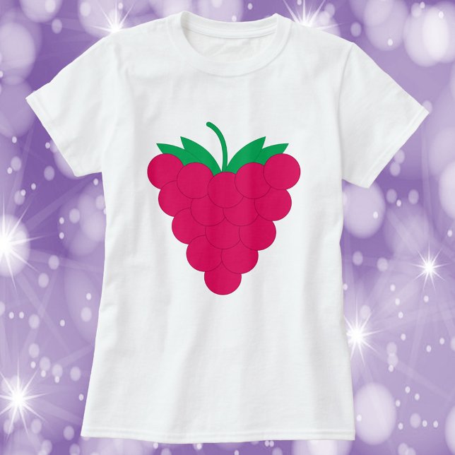 Raspberry Fruit Pink T-Shirt (A tshirt with a graphic of a pink raspberry.)