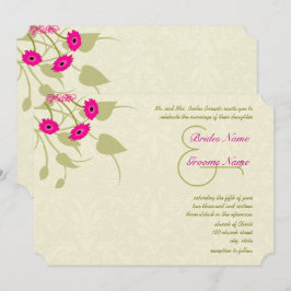 Raspberry Gerber Damask Hochzeitseinladungen Einladung