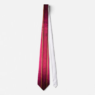 Raspberry Gold Strip Moderne Hot Pink Mens Krawatt Krawatte