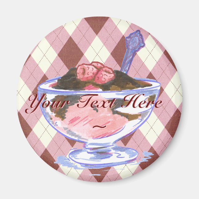Raspberry Icecream Magnet (Vorne)