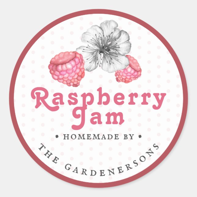 Raspberry Jam Classic Round Sticker (Vorderseite)